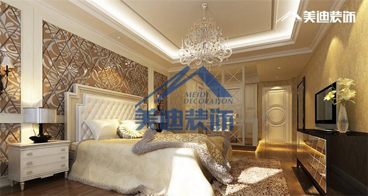 長(zhǎng)沙中隆國際玉璽裝修案例-臥室