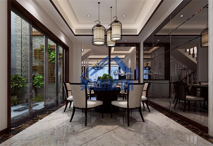 長沙珠江麗城180平裝修-餐廳