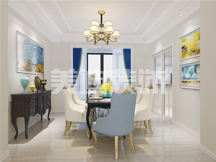 長沙120平歐式裝修案例-餐廳