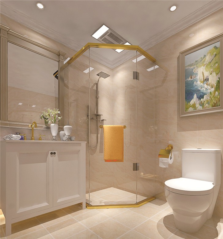 長沙120平歐式裝修案例-衛(wèi)生間