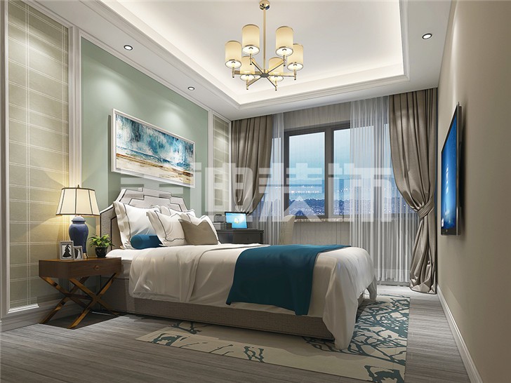 長沙120平歐式裝修案例-臥室