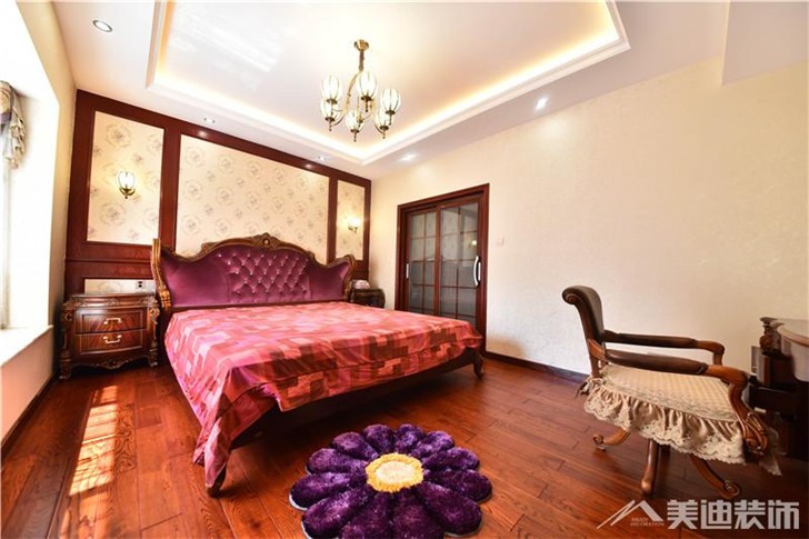 長沙洋湖公館復(fù)式裝修案例-臥室