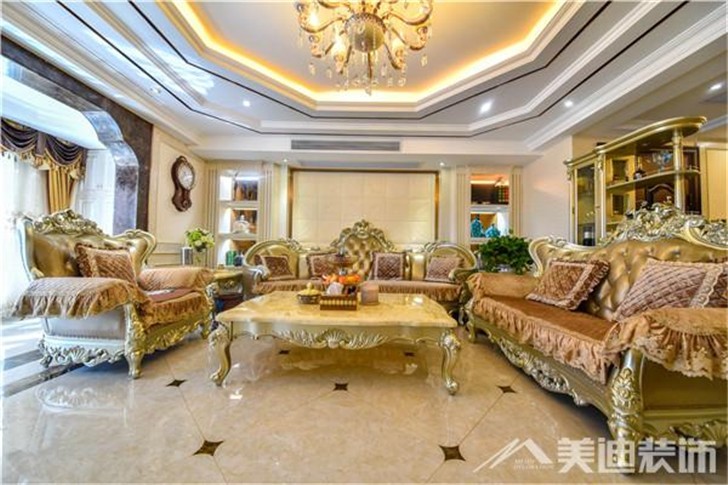 長(zhǎng)沙洋湖公館裝修案例-客廳