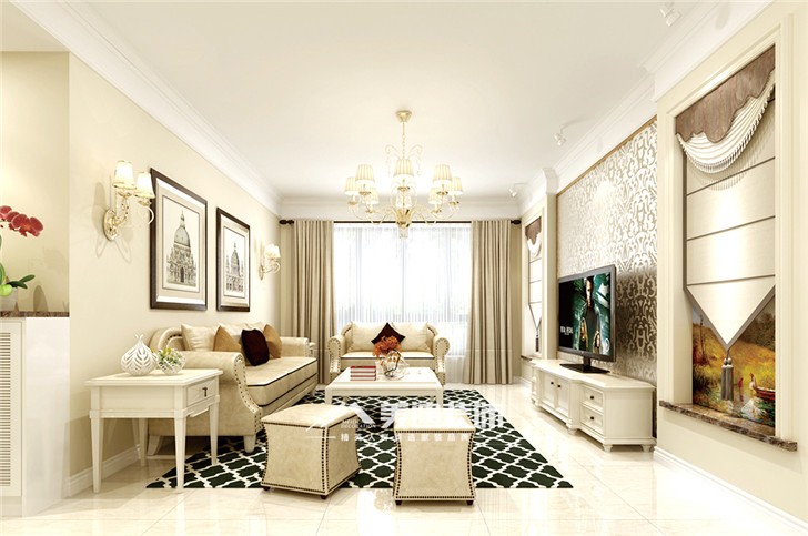 美迪整裝4號產(chǎn)品裝修效果圖-客廳