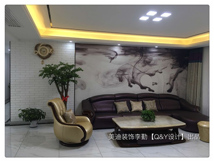 鑫旺園現(xiàn)代風(fēng)格裝修案例-客廳