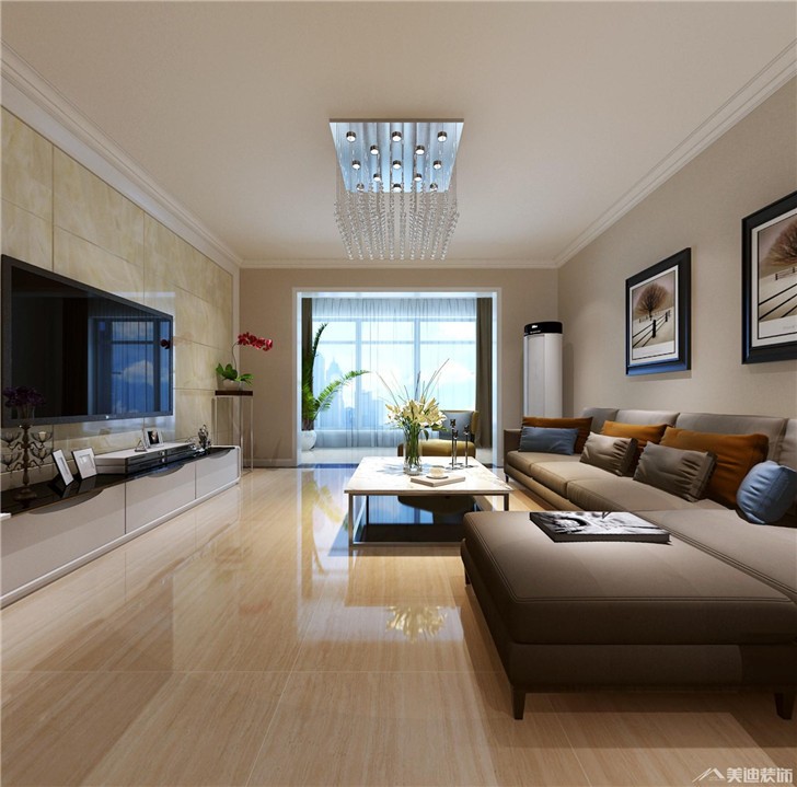 長沙新興北京御園裝修案例-客廳