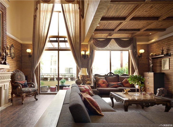 長沙水云間裝修案例-客廳