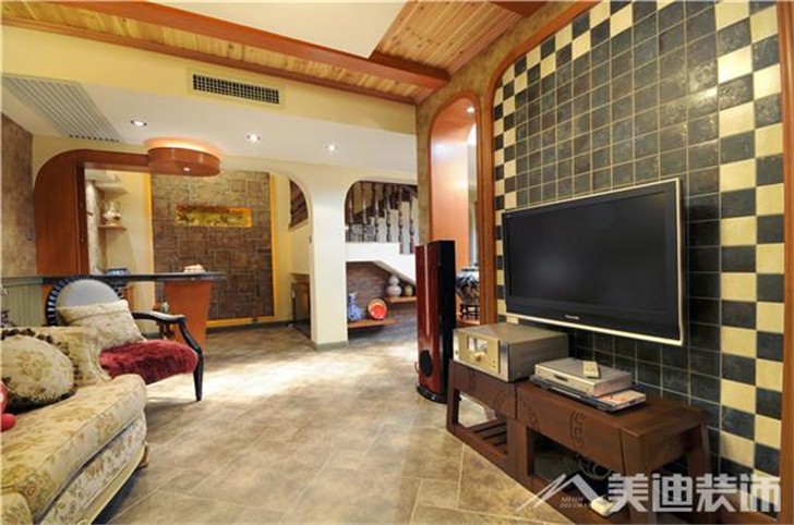 長沙水云間裝修案例-客廳