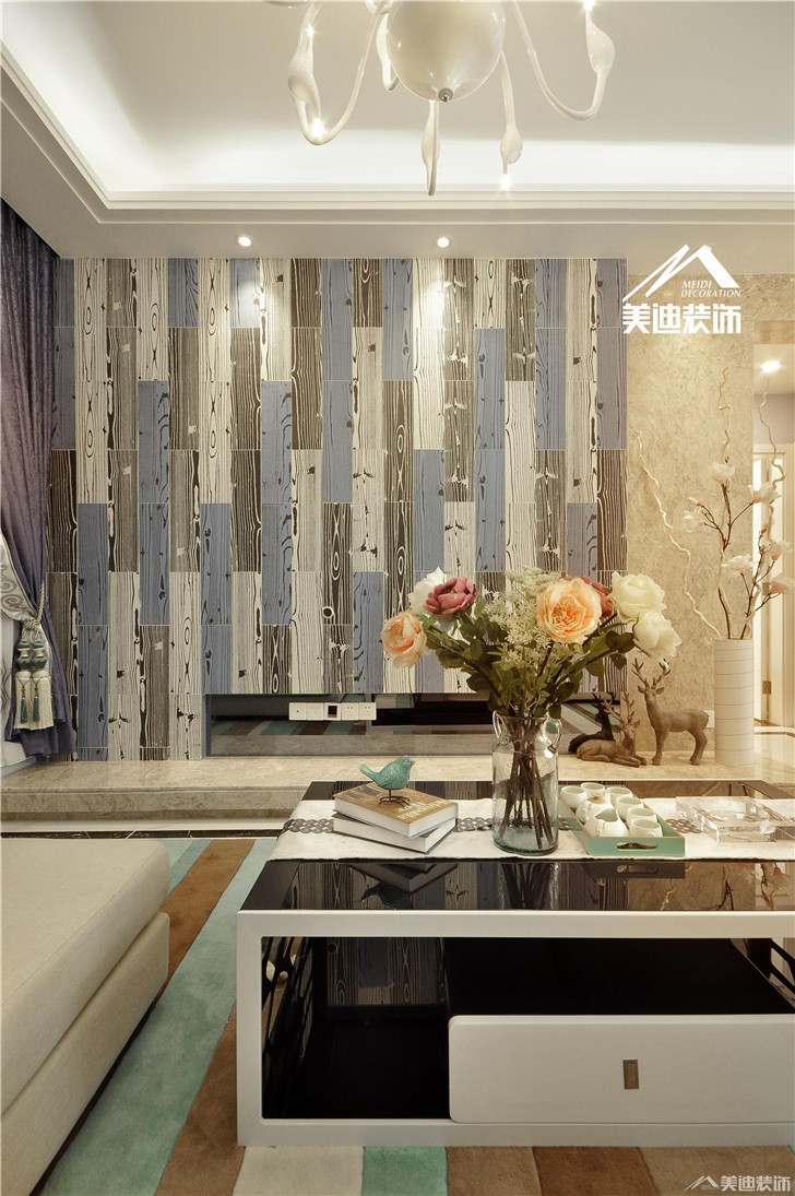 長沙萬里時代裝修案例-客廳