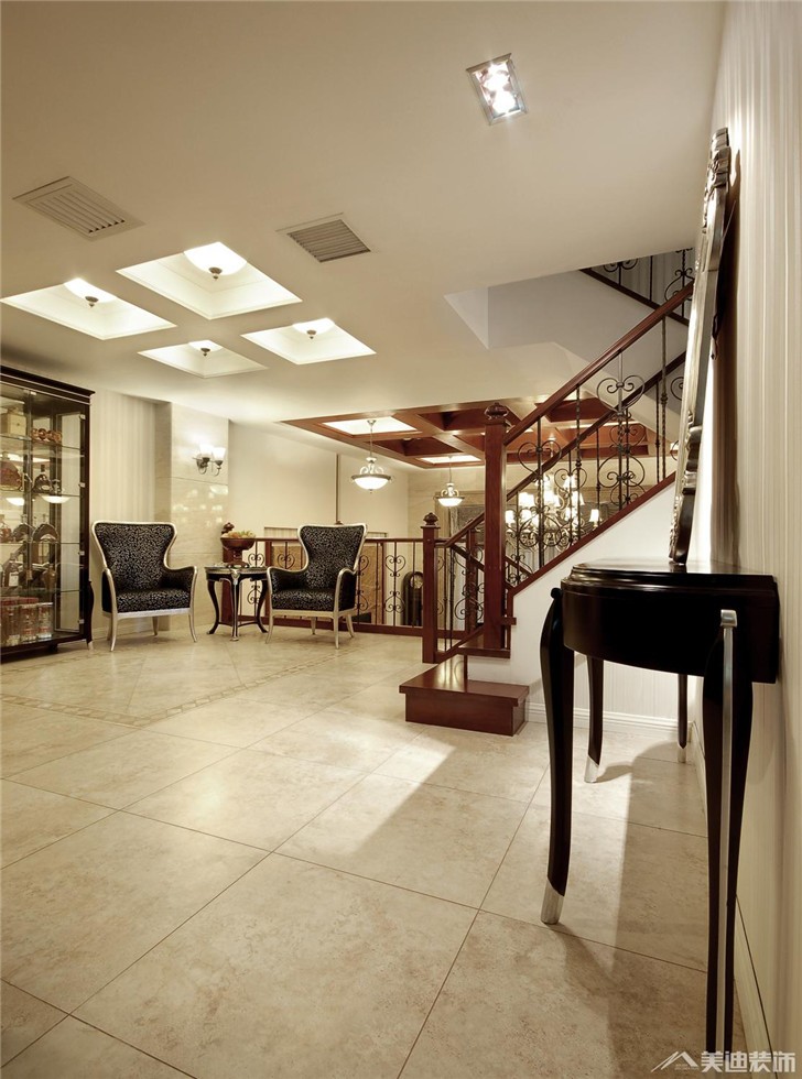 長沙水云間380㎡歐式風(fēng)格裝修案例圖-過道