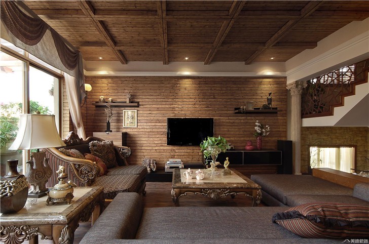 長沙水云間裝修案例-客廳