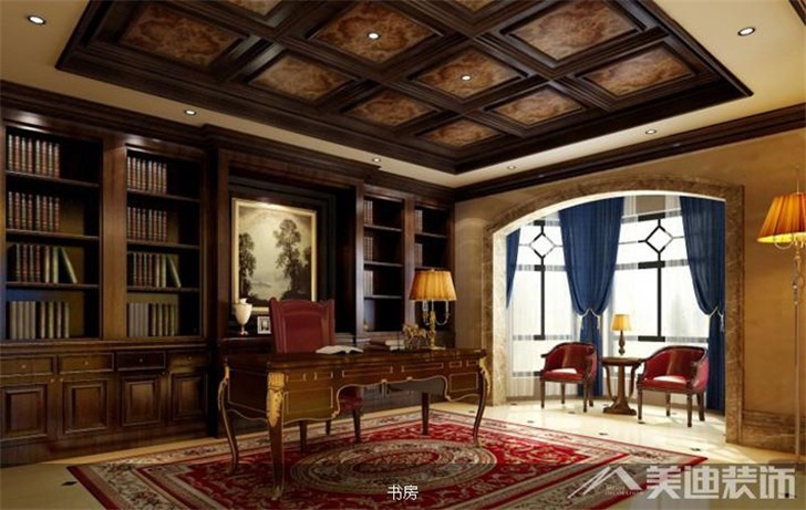碧桂園600㎡別墅案例-書房