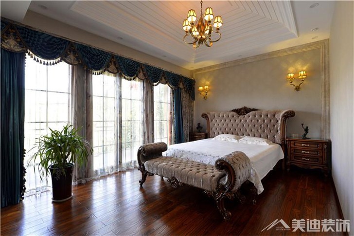 金地三千府別墅裝修案例-臥室