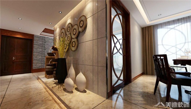 海洋半島新中式裝修案例-過(guò)道