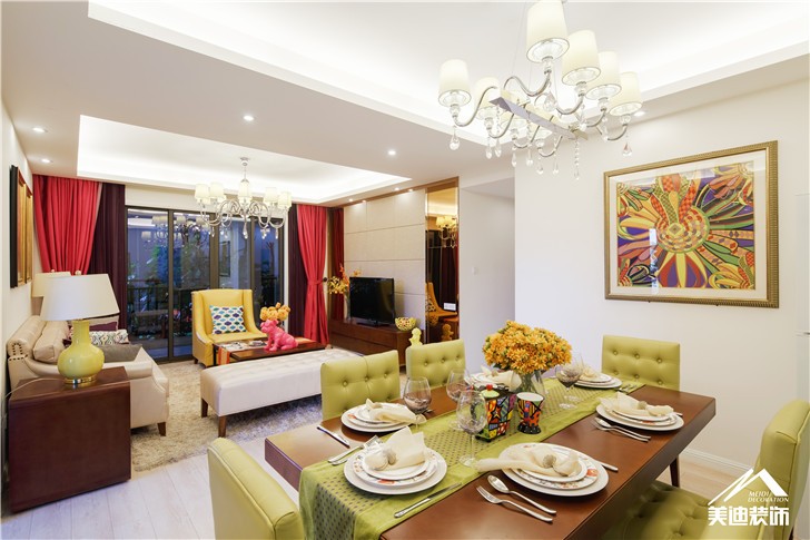 長沙北辰三角洲現(xiàn)代前衛(wèi)裝修案例圖-餐廳