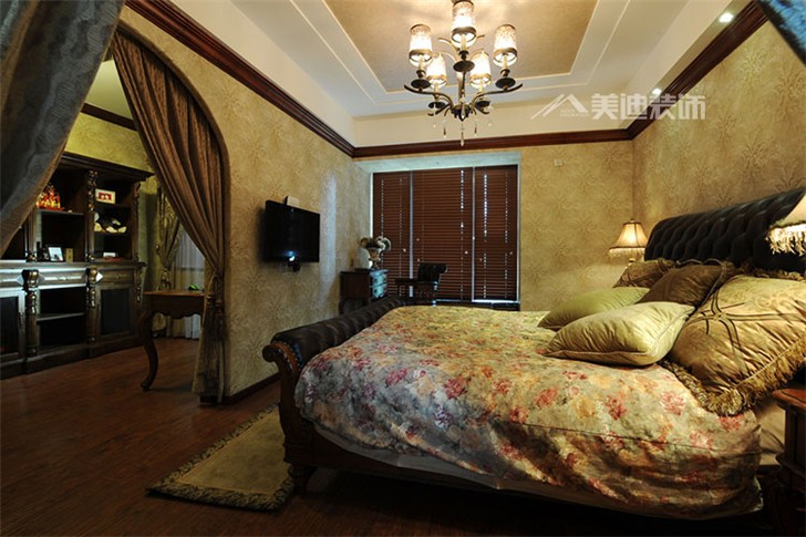 藏瓏三室一廳裝修案例)-臥室