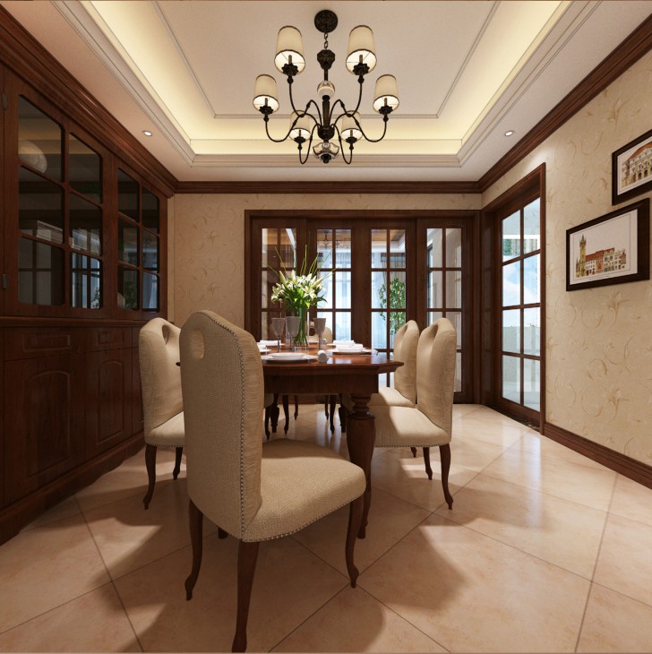 長(zhǎng)沙湘江世紀(jì)城美式鄉(xiāng)村風(fēng)案例-過道