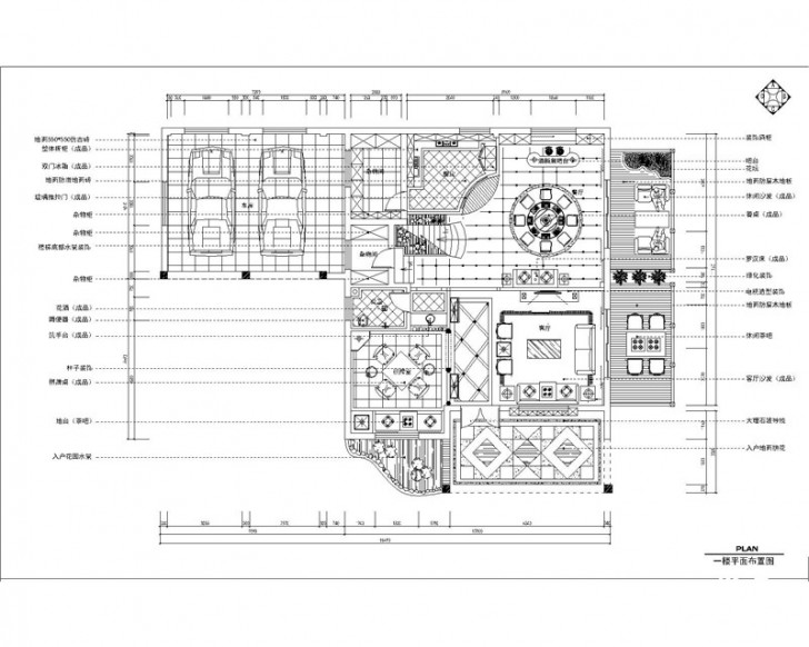私家別墅210㎡裝修案例-戶型圖
