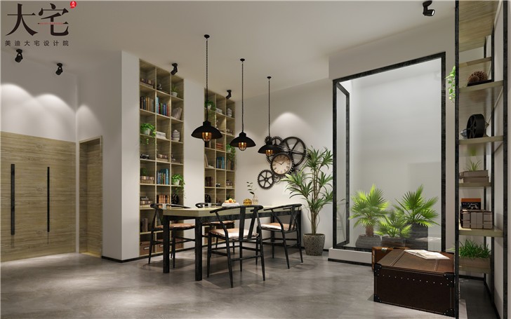 天麓尚層250平別墅東方雅韻風(fēng)裝修案例圖—地下室