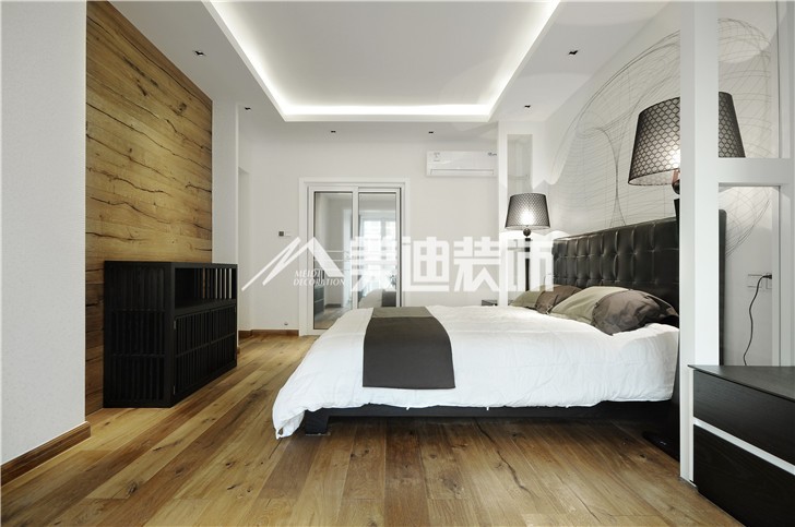 碧桂園現(xiàn)代簡約風(fēng)裝修案例圖—臥室