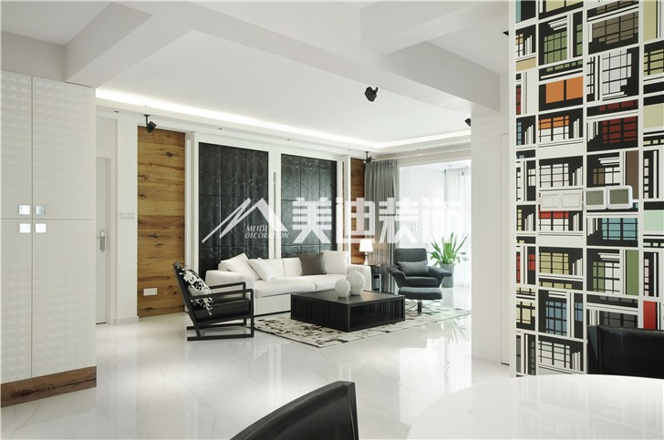 碧桂園現(xiàn)代簡約風(fēng)裝修案例圖—客廳