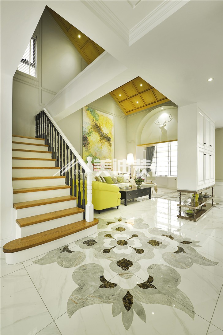 世貿(mào)鉑翠灣清新北歐風(fēng)裝修案例圖—客廳