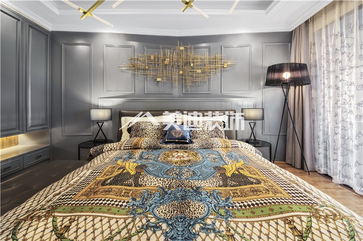 北辰定江洋現(xiàn)代雅痞風(fēng)裝修案例圖—臥室