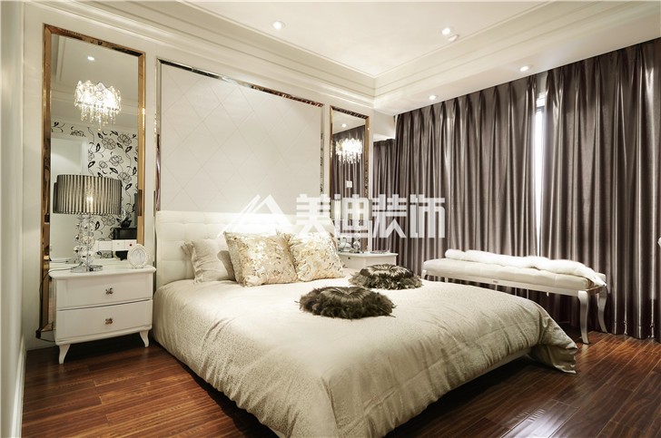 云頂梅溪湖新奢古典風(fēng)裝修案例圖—臥室