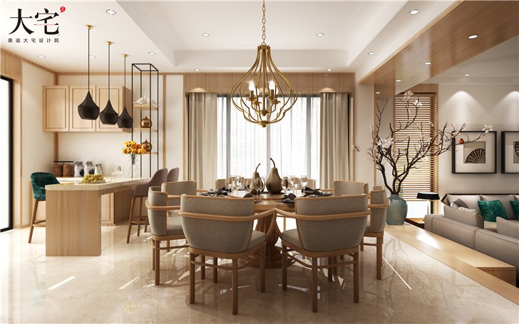水印加州330平東方雅韻裝修效果圖—餐廳