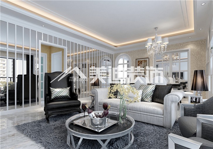 通用時(shí)代新古典風(fēng)裝修案例圖—客廳