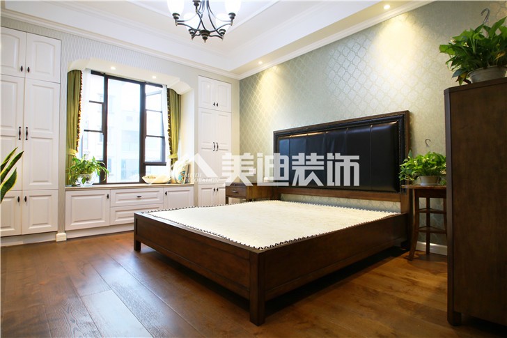 香樟公館美式風(fēng)裝修案例圖—臥室