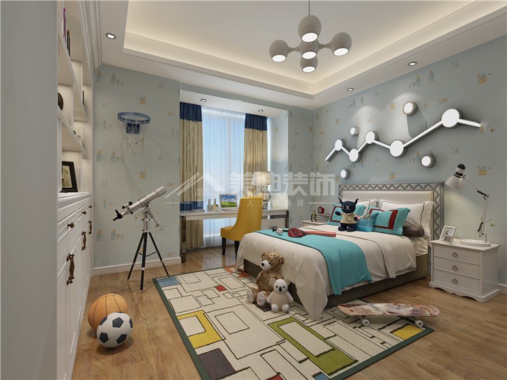 江山壹號(hào)簡(jiǎn)歐風(fēng)裝修案例圖—臥室