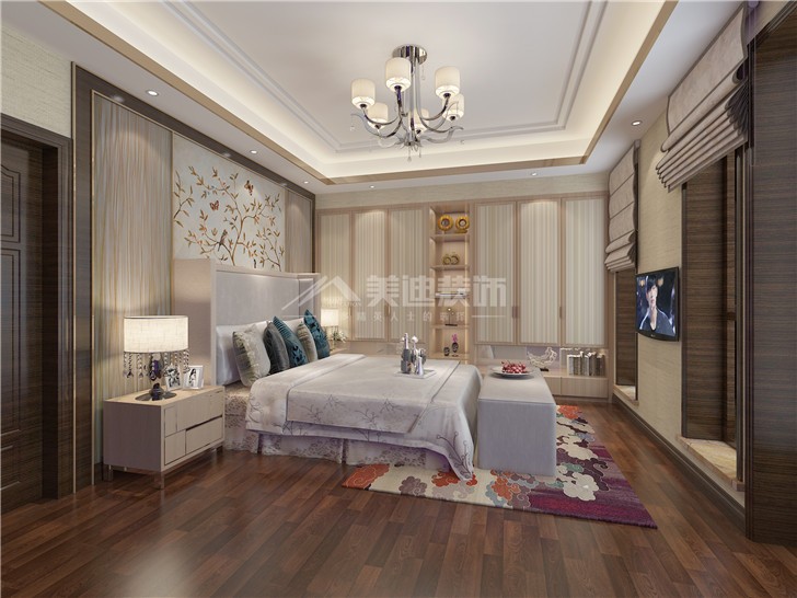 早安星城新中式風(fēng)裝修案例圖—女兒房