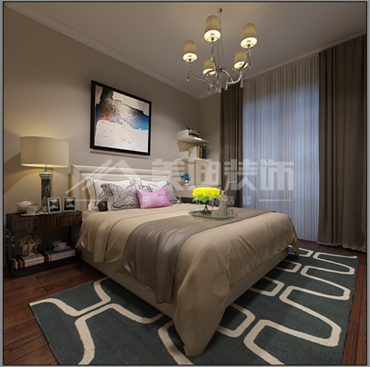 榮悅臺新奢古典風裝修案例圖—臥室