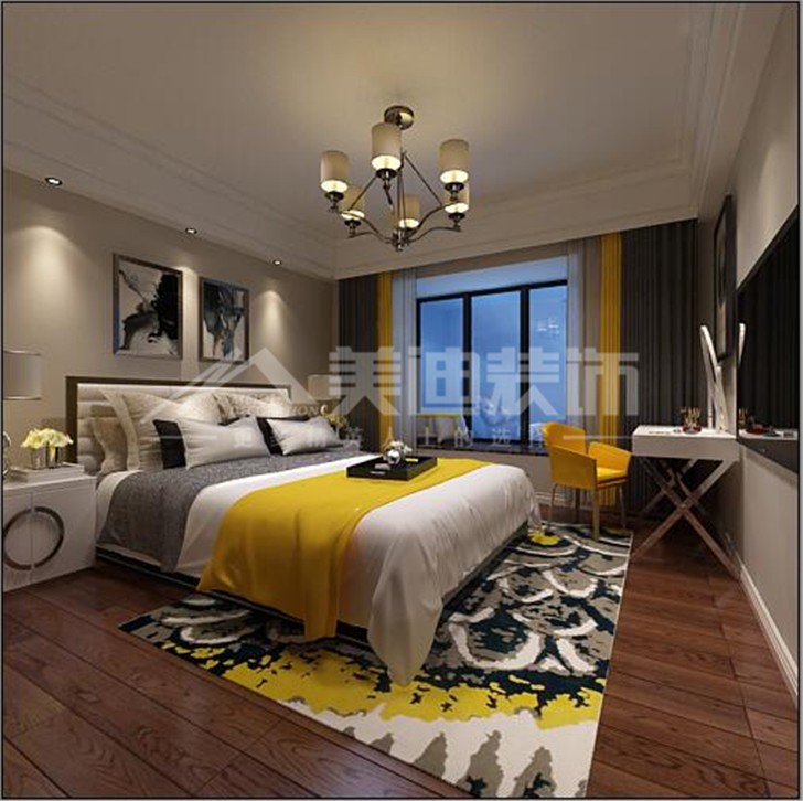 榮悅臺新奢古典風裝修案例圖—臥室