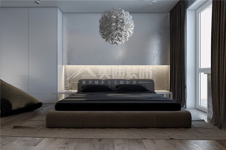 中惠錦堂極簡(jiǎn)風(fēng)裝修案例圖—主臥