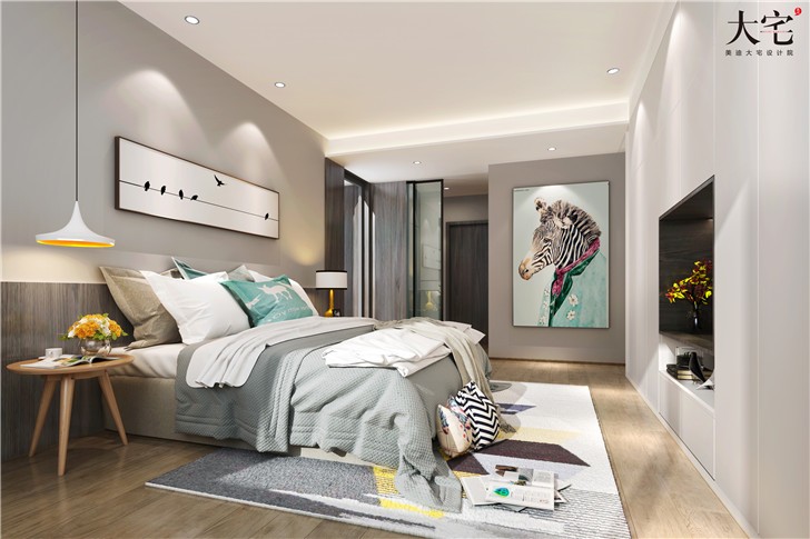 融科東南海185平現(xiàn)代風(fēng)裝修案例圖—臥室