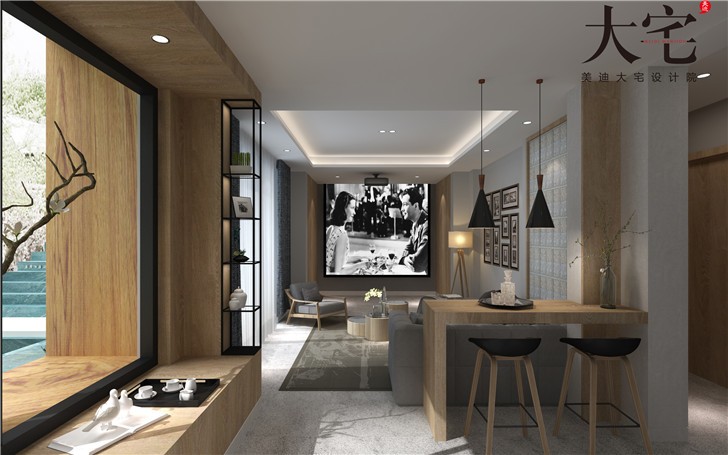 盧浮原著270平現(xiàn)代風(fēng)裝修案例圖—客廳