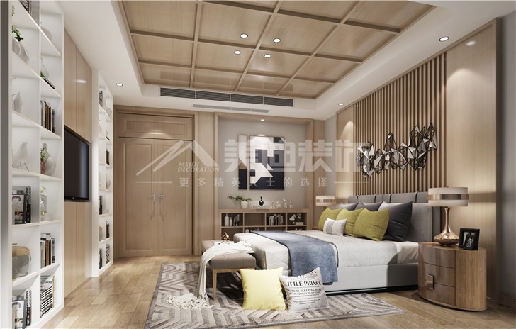 碧桂園380平現(xiàn)代北歐風裝修案例圖—臥室