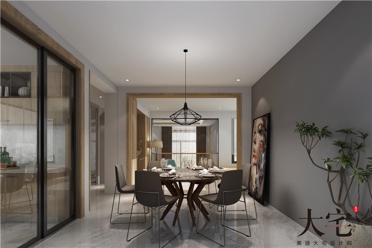 盧浮原著270平現(xiàn)代風(fēng)裝修案例圖—餐廳