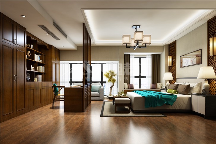 藏瓏320平簡歐風(fēng)裝修案例圖—臥室
