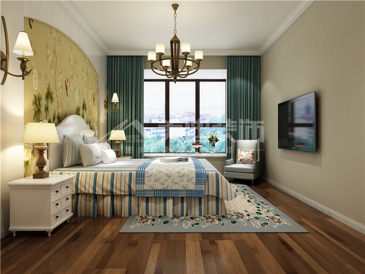 旭輝御府118平歐式風裝修案例圖—臥室