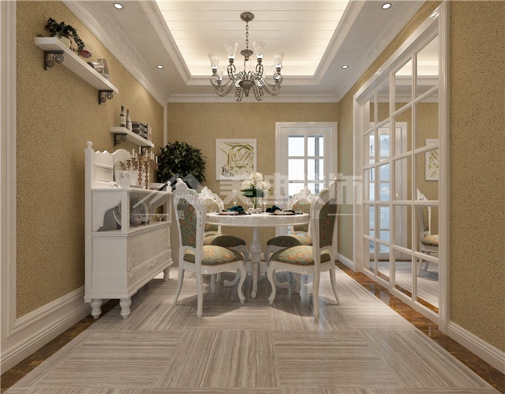 鈺龍?zhí)煜?1平簡(jiǎn)歐風(fēng)裝修案例圖—客廳