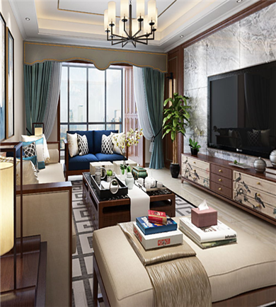 八方小區(qū)138平新中式風(fēng)720 ...