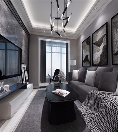 北辰三角洲104平現(xiàn)代黑白 ...