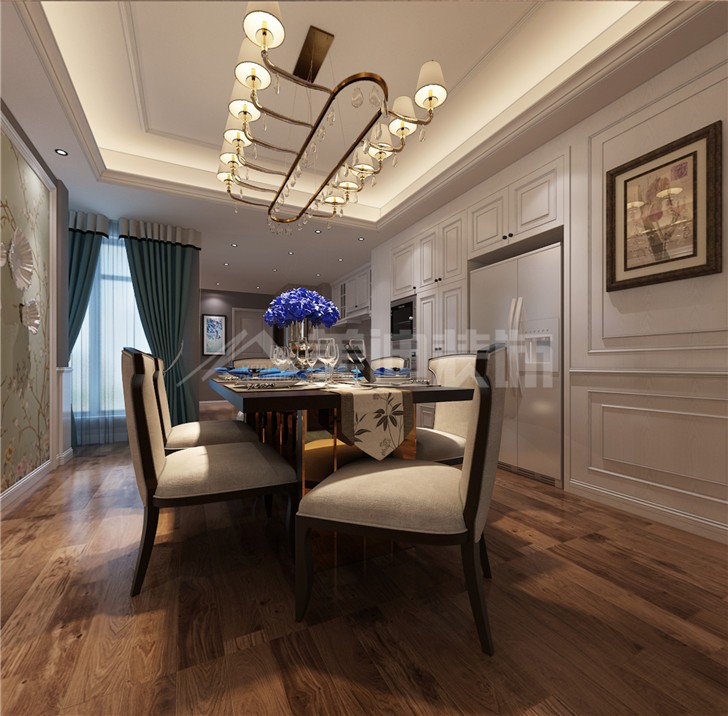 第六都119平簡(jiǎn)歐風(fēng)裝修案例圖—餐廳