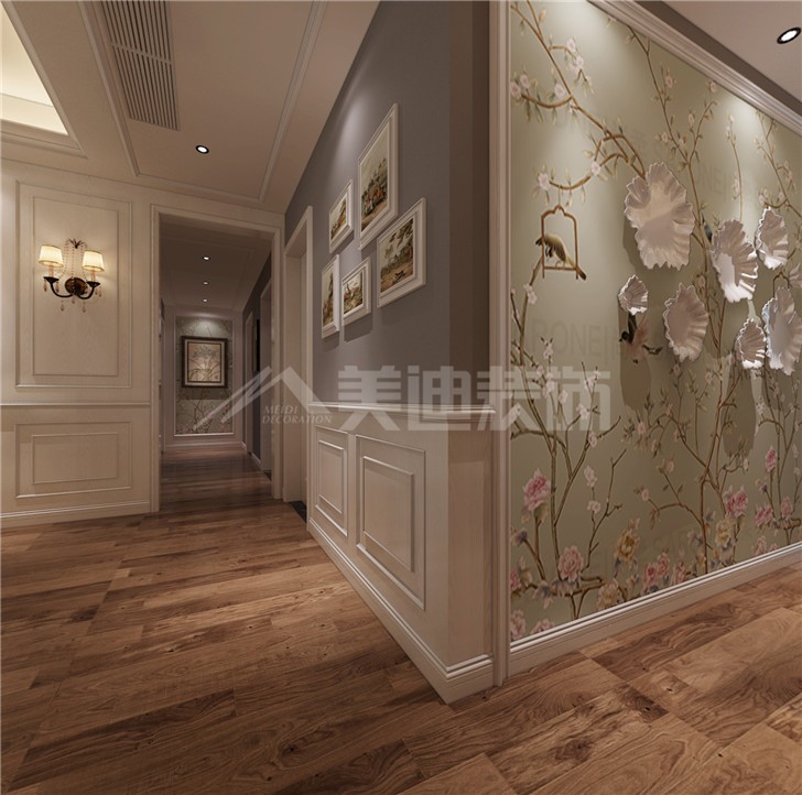 第六都119平簡(jiǎn)歐風(fēng)裝修案例圖—過(guò)道