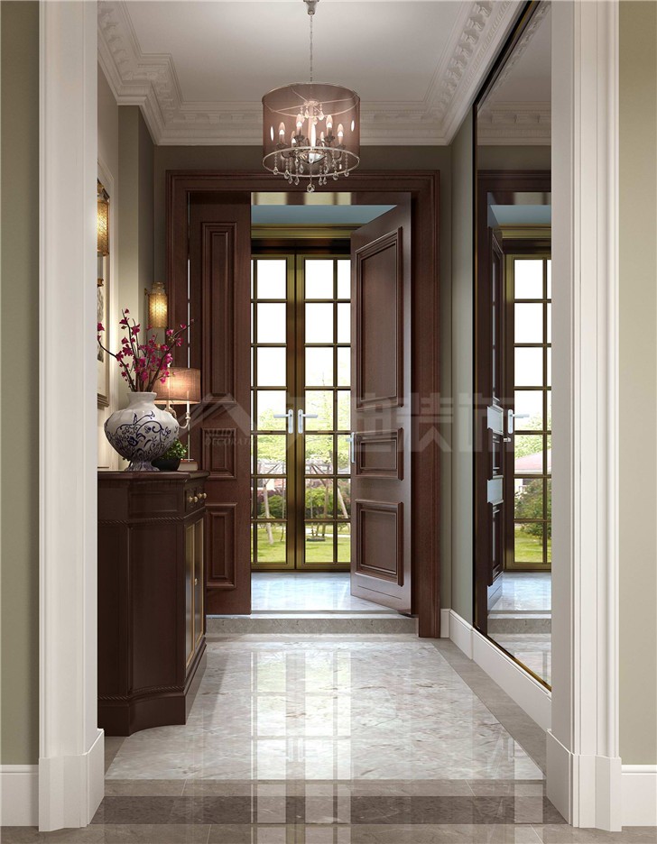 長(zhǎng)房梅溪香山240平歐式風(fēng)裝修案例圖—玄關(guān)