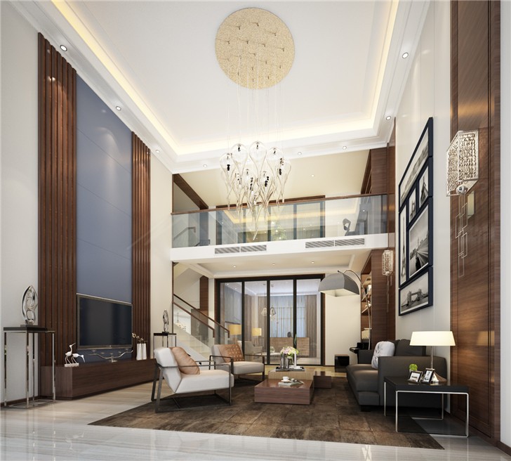 碧桂園201平現(xiàn)代風(fēng)裝修案例圖—客廳