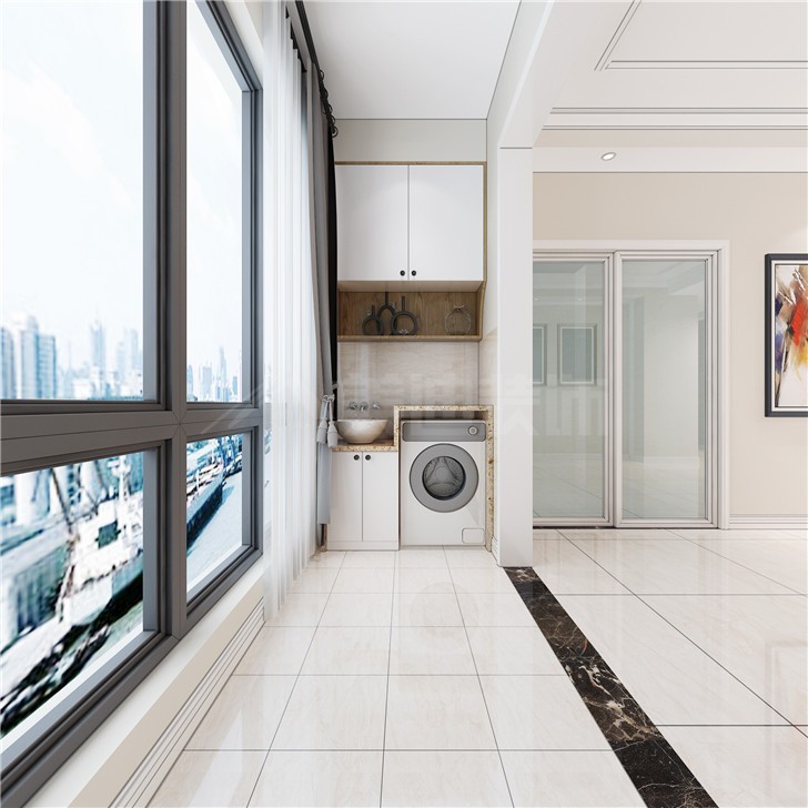 金湘苑145平北歐風裝修案例圖—陽臺